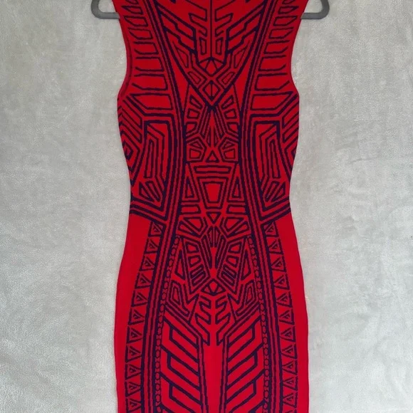 Forever 21 Red and Navy Bodycon Mini Dress - Picture 3 of 5